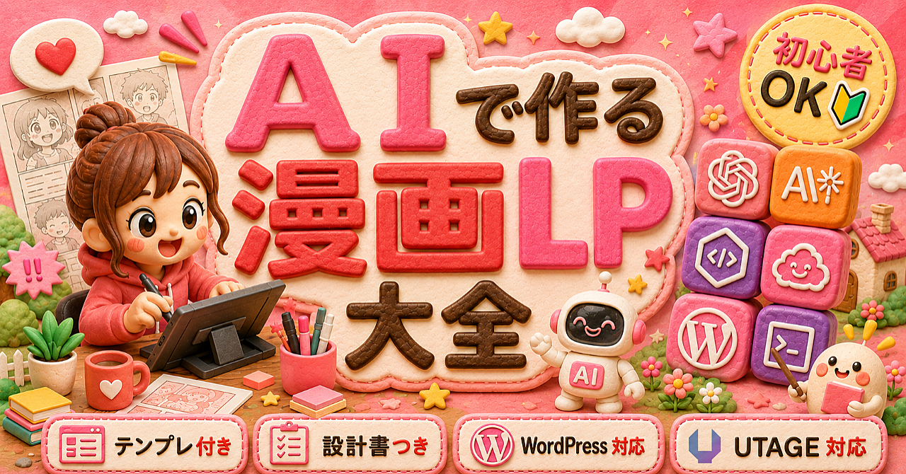 AIで作る漫画LP大全の公式アイキャッチ